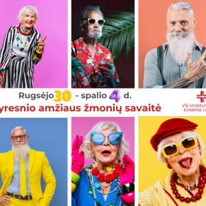 Kviečiame vyresnio amžiaus žmones registruotis į nemokamas procedūras Vyresnio amžiaus žmonių savaitės metu